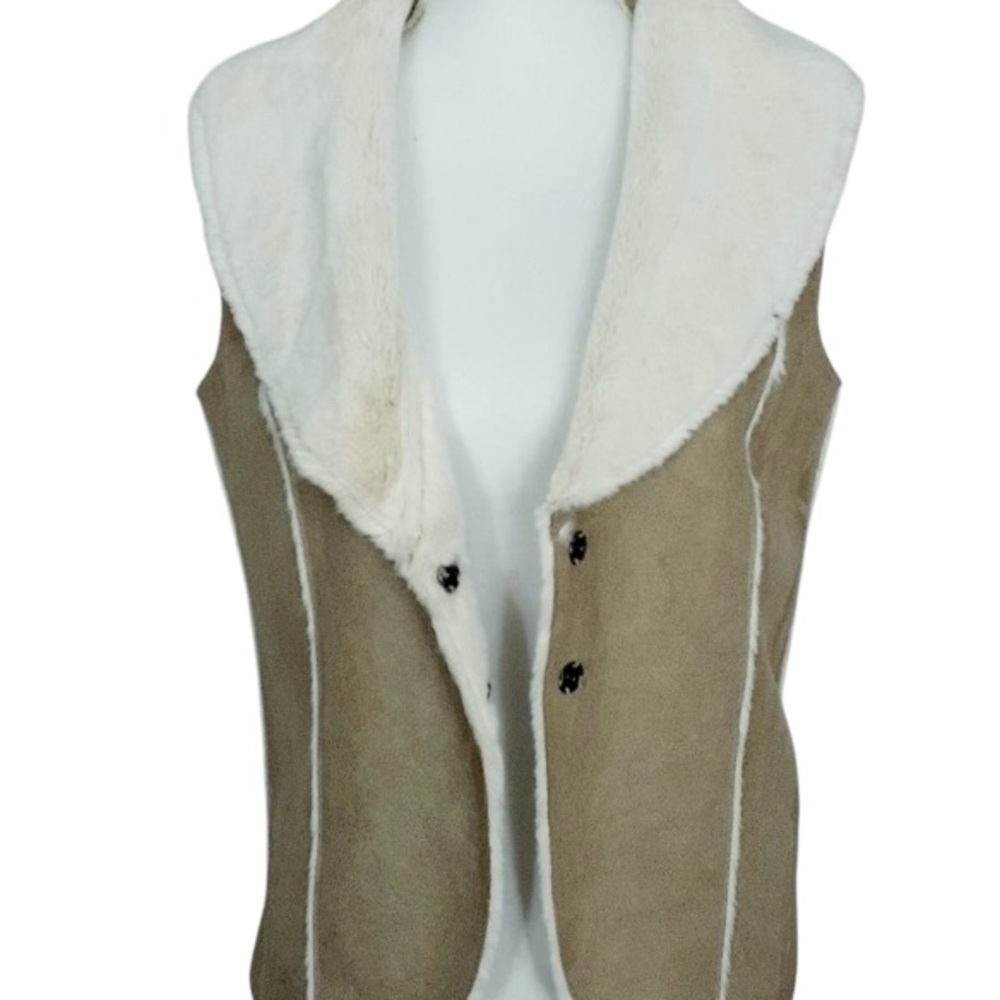 Olive & Oak Bohemian Tan and Cream Vest with Smooth Soft Lining